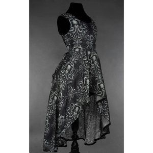 New Victorian Gothic Steampunk Cinched Kraken Octopus Dress (Prague)